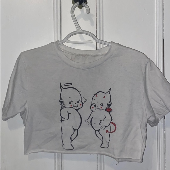 Angel And Devil Baby Crop Shirt - Picture 2 of 2